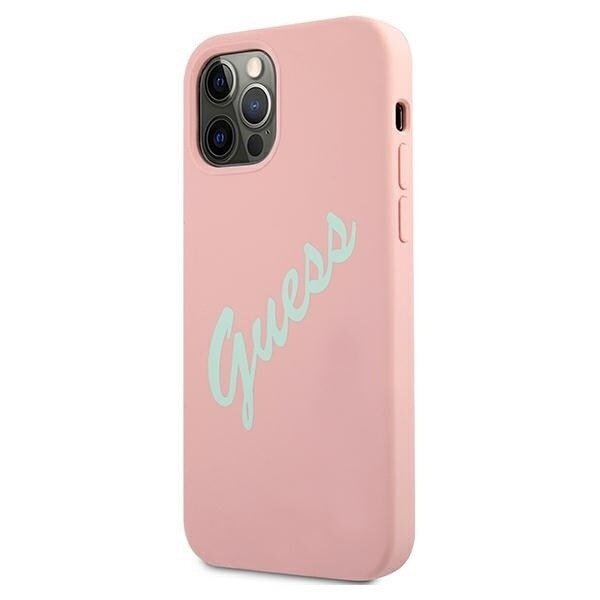 Guess GUHCP12MLSVSPG iPhone 12/12 Pro 6.1 rosa/grønn rosa hardt deksel Silikon Vintage