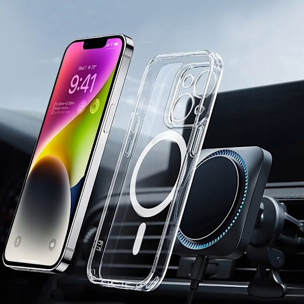 CO2 MAGNETIC CLEAR FODRAL FÖRSTÄRKAT MAGSAFE IPHONE 15 PRO MAX