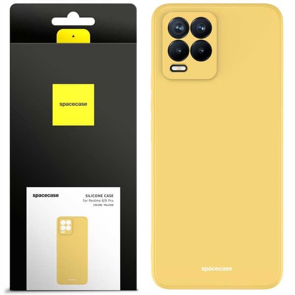 Spacecase Silikonecase För Realme 8 8 Pro Yellow Skydd