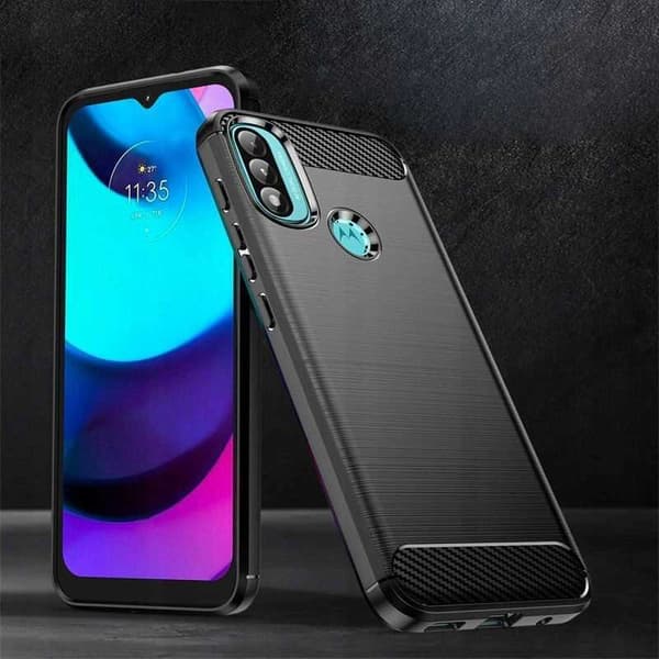 Spacecase Cover Till Motorola Moto E20 E40 Black Carbon