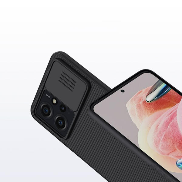 Xiaomi Redmi Note 12 Armor-deksel med Nillkin CamShield-deksel - Svart