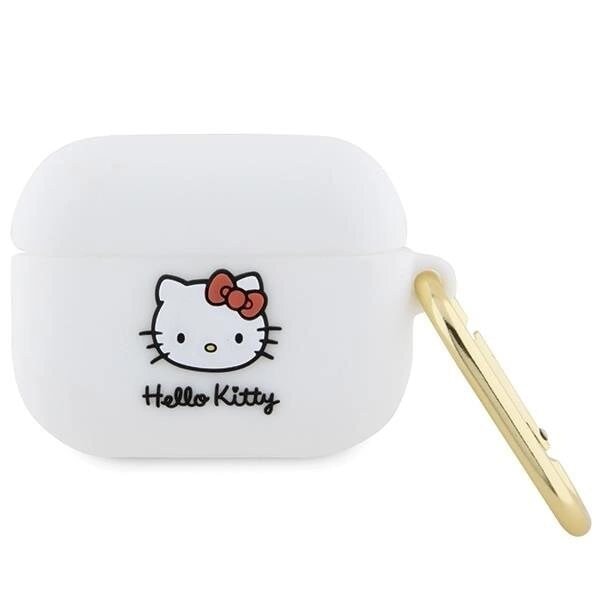 Hello Kitty Silikon 3D Kitty Head Case for AirPods Pro - Hvit