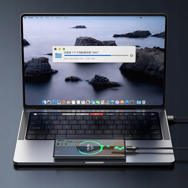 MCDODO USB-C-KABEL APPLE MACBOOK SNABBLADDING USB TYPE C 100W 1M LED