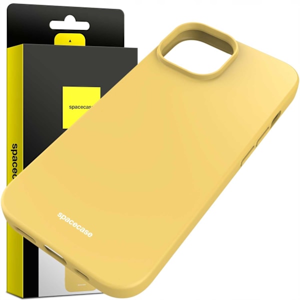 Spacecase Silikonecase För Iphone 15 Case Gult Skydd