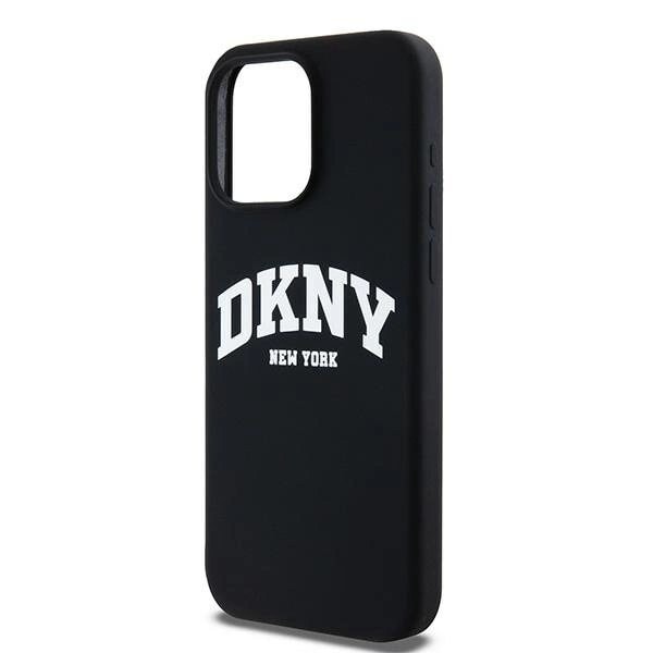 DKNY Liquid Silikon Hvittrykt Logo MagSafe-deksel til iPhone 14 Pro Max - Svart