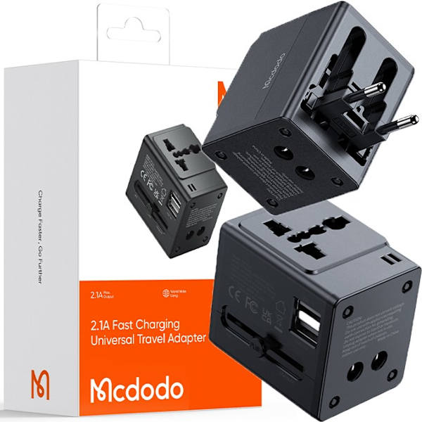 MCDODO RELADDARE USB ADAPTER EU US UK AU