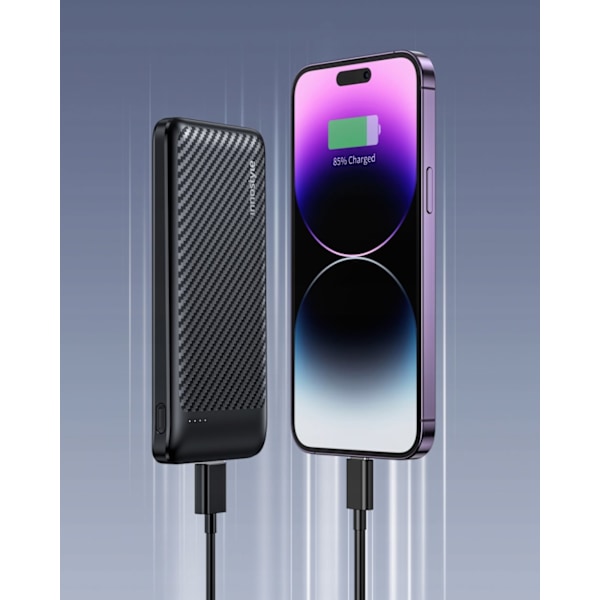 INNOSTYLE POWERSMART+ POWERBANK 10000MAH 3X USB USB-C 20W MED USB-C-KABEL