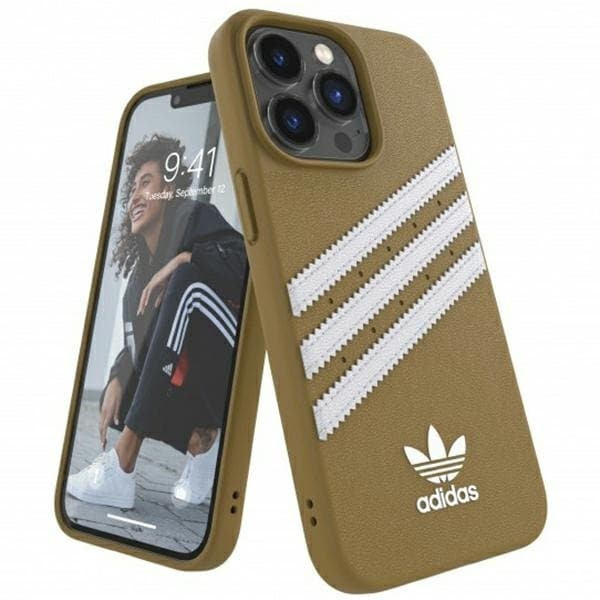 ADIDAS OR FORMSTØBT ETUI PU TIL IPHONE 13 PRO / IPHONE 13 - BEIGE OG GULD