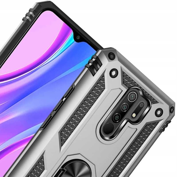 Spacecase Case Cover För Xiaomi Redmi 9 Sc Ring Nx Silver