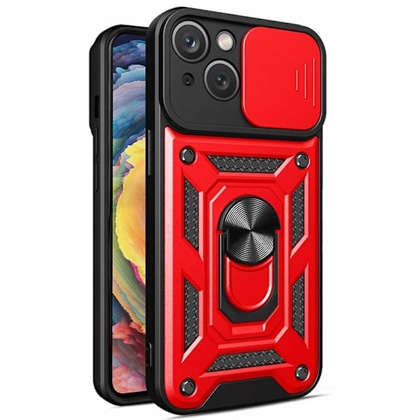 Spacecase Fodral För Iphone 15 Sc Camring Röd
