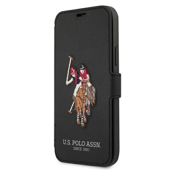 US Polo USFLBKP12MPUGFLBK iPhone 12/12 Pro 6.1 Black/Black Book Polo Embroidery Collection