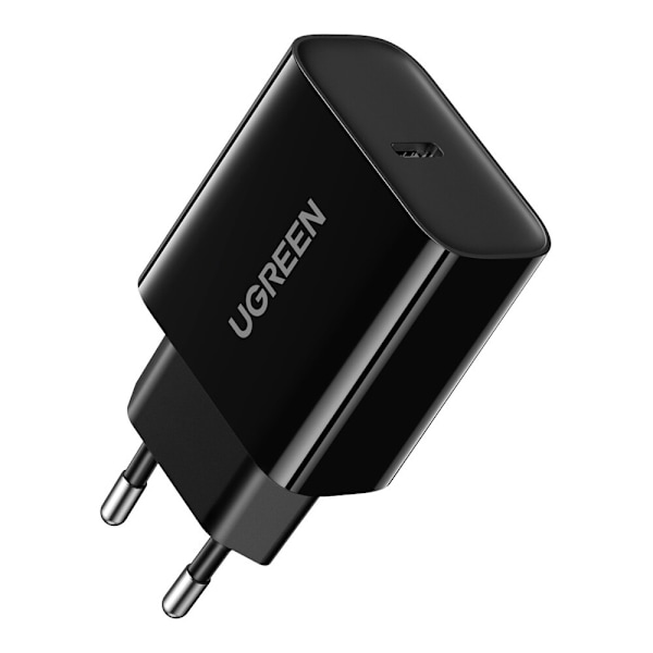 Ugreen USB Type C 20W Power Delivery vegglader svart (10191)