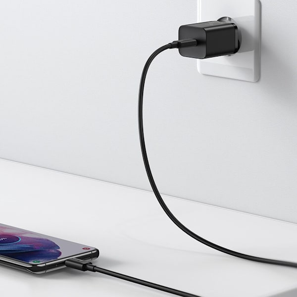 Baseus Super Si 1C hurtiglader USB Type C 25W Power Delivery Quick Charge svart (CCSP020101)