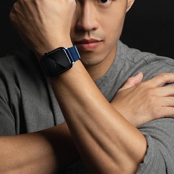 UNIQ Dante armbånd Apple Watch Series 4/5/6/7/8/SE/SE2 42/44/45 mm rustfritt stål blå/koboltblå