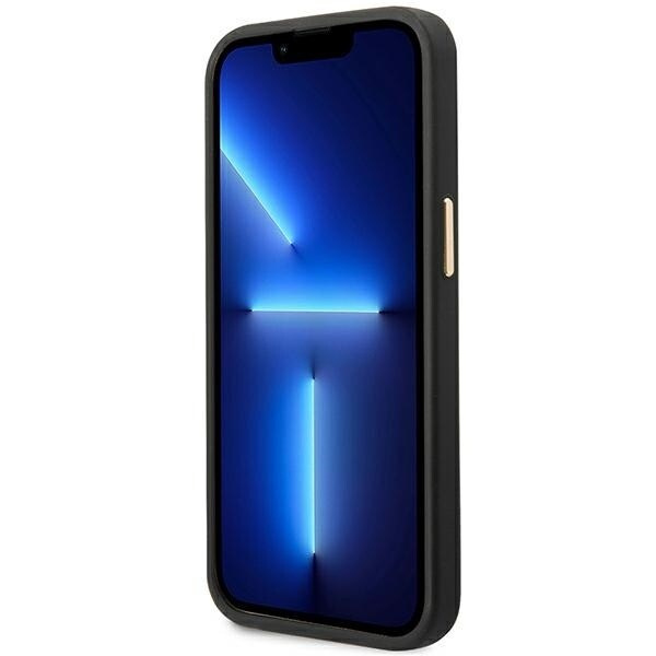Guess GUHCP14MHGCRHK iPhone 14 Plus 6.7 svart/svart hardt deksel Croco Collection