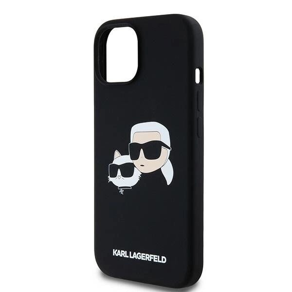 Karl Lagerfeld Silikon Karl&Choupette MagSafe Beskyttelsesveske til iPhone 15 / 14 / 13 - Svart