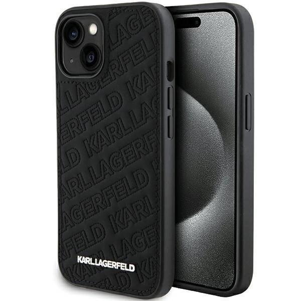 Karl Lagerfeld Quilted K Pattern Deksel til iPhone 15 Plus / 14 Plus - Svart