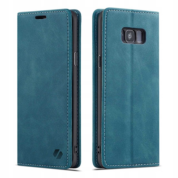 Spacecase Fodral Plånbok Galaxy S8+ Blå Ficka Skin