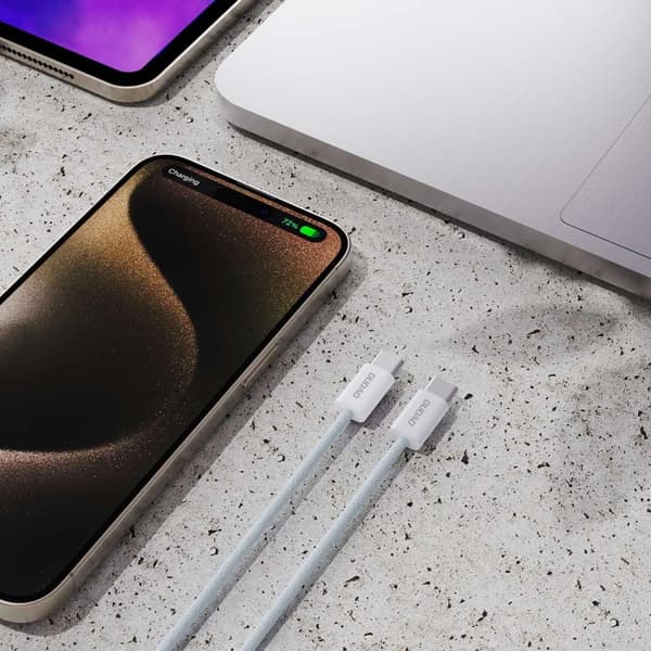 Dudao L6C PD 60W USB-C - USB-C kabel 2m - hvit