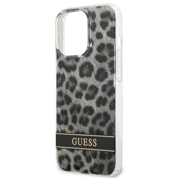 Gjett GUHCP13LHSLEOK iPhone 13 Pro / 13 6.1 grå/grå hardt deksel Leopard