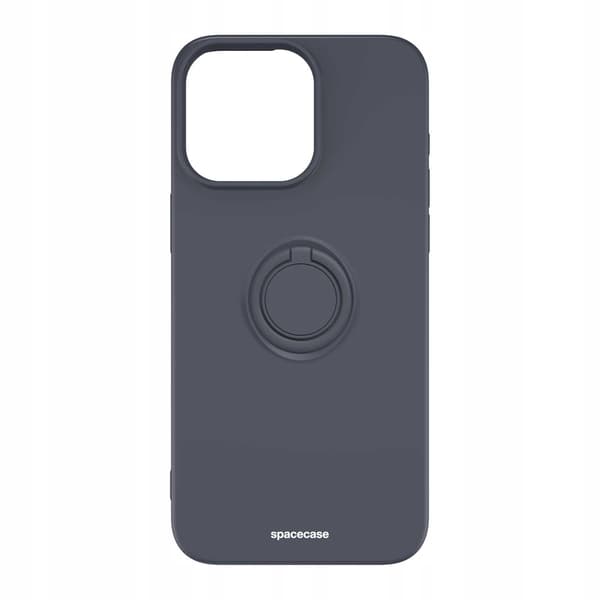 Spacecase Silikonringsfodral För Iphone 15 Pro Max Svart Väska