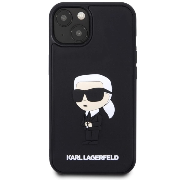 KARL LAGERFELD RUBBER IKONIK 3D ETUI TIL IPHONE 14 PLUS - SORT