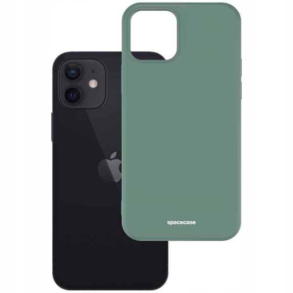 Spacecase Silikonecase Till Iphone 12 Mini Case Mörkgrönt Skydd