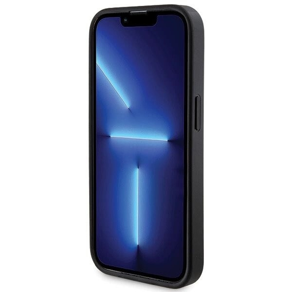 Guess 4G metalllogo-sett for iPhone 14 Pro Max + 5000mAh MagSafe Powerbank - svart