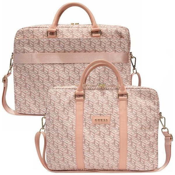 Guess GCube Stripes laptopveske 16 - rosa