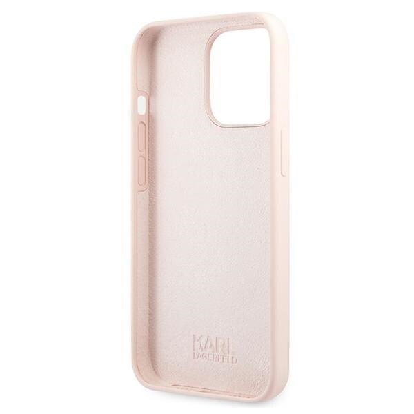 Karl Lagerfeld KLHCP13LSLKHLP iPhone 13 Pro / 13 6.1" ljusrosa/ljusrosa hårdfodral Silikon Karl`s Head