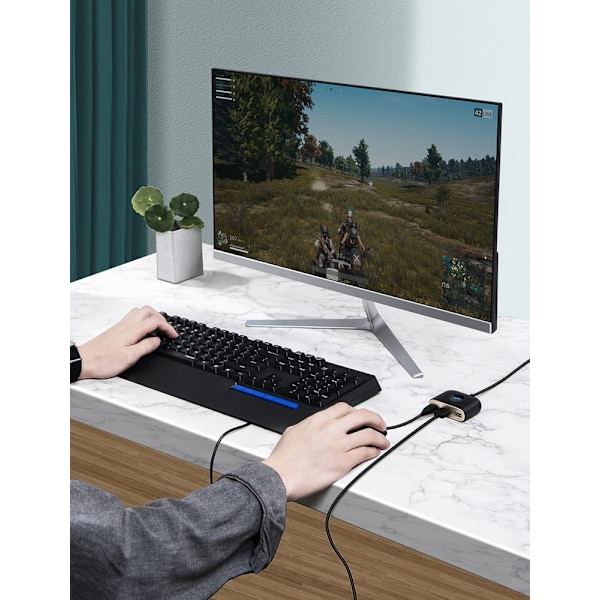 Baseus Square rund 4 i 1 USB-hubadapter (USB3.0 TIL USB3.0*1+USB2.0*3) 1m svart (CAHUB-AY01)