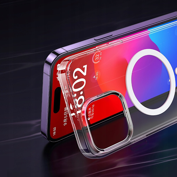 MCDODO MAGNETIC CLEAR FODRAL FÖRSTÄRKAT FOR MAGSAFE IPHONE 15 PLUS LILLA