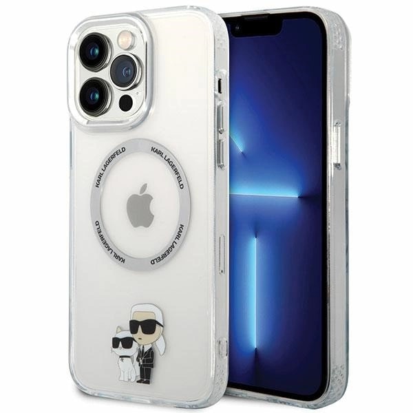KARL LAGERFELD IKONISK KARL&CHOUPETTE MAGSAFE ETUI TIL IPHONE 13 PRO MAX - GENNEMSIGTIG