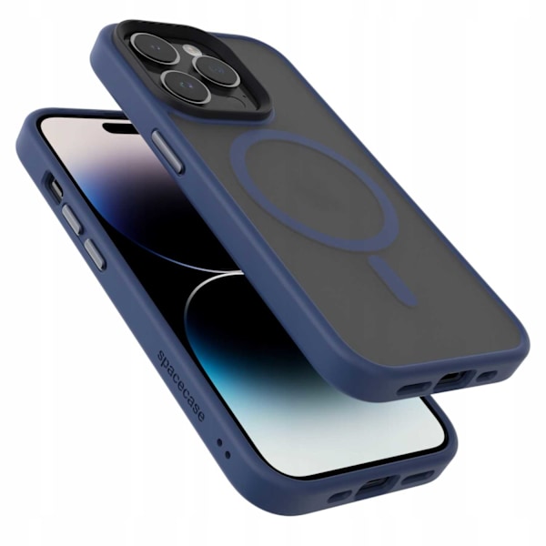 Spacecase Case Cover För Iphone 14 Pro För Magsafe Mörkblåt