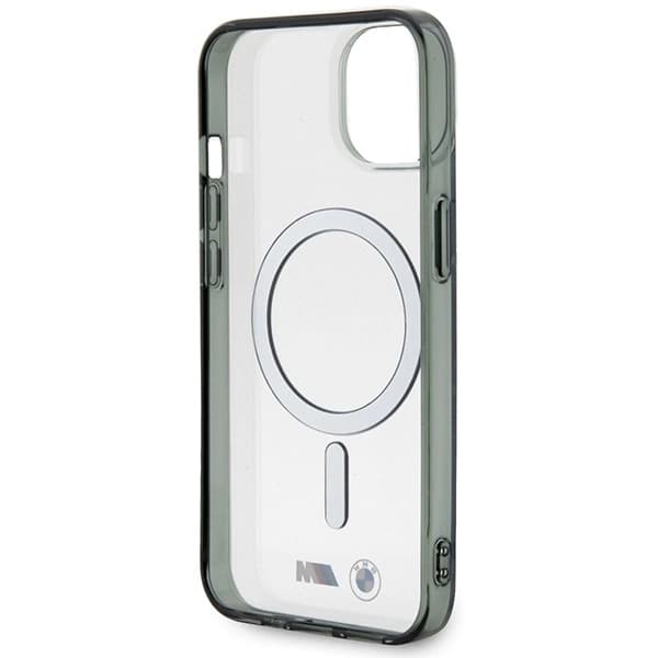 BMW SILVER RING MAGSAFE ETUI TIL IPHONE 14 - GENNEMSIGTIG