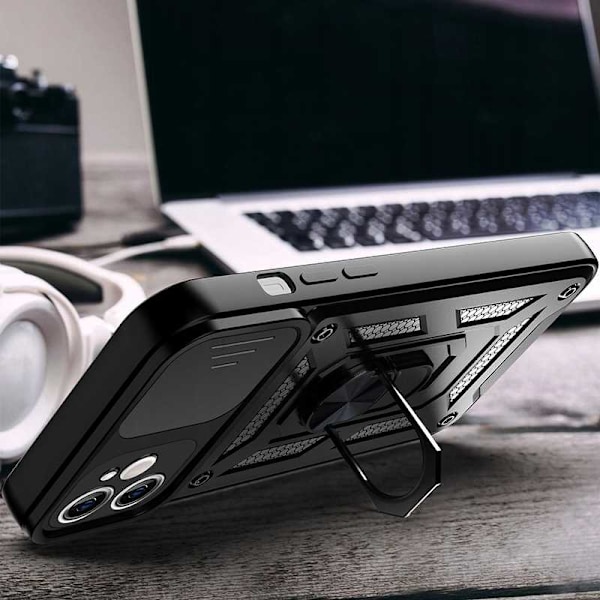 Spacecase Case Fall För Iphone 11 Svart Sc Camring Skydd