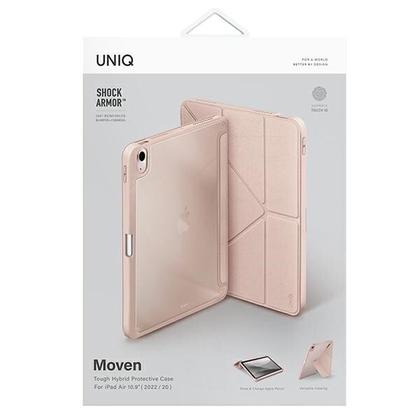 Uniq Move-deksel for iPad Air 10.9 (2022/2020) Antimikrobiell Rosa/Rød Rød