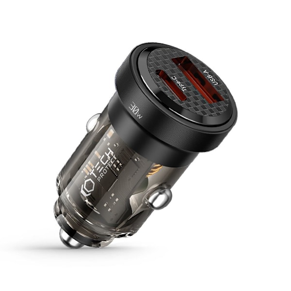 TECH-PROTECT CC30W 2-PORTS BILOPLADER PD30W/QC3.0 SORT