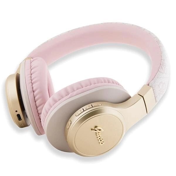 Guess 4G Script Bluetooth on-ear-hodetelefoner - rosa