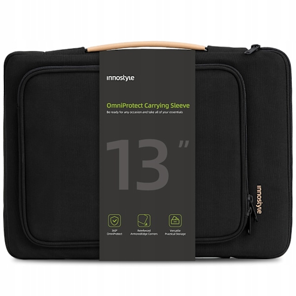 INNOSTYLE LAPTOPVÄSKA 13" VATTENTÄTT FODRAL OMNIPROTECT SVART