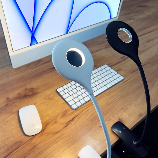 TRÅDLØS LED LÆSELAMPE MED CLIPS + SORT MICRO USB KABEL