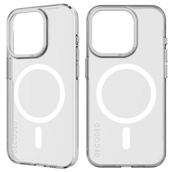 AFKODET EKSKE TASKER MED MAGSAFE TIL IPHONE 15+ TRANSPARENT