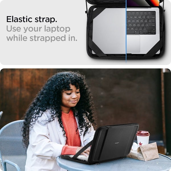 SPIGEN RUGGED ARMOR PUSCH "PRO" BÆRBAR 13-14 SVART