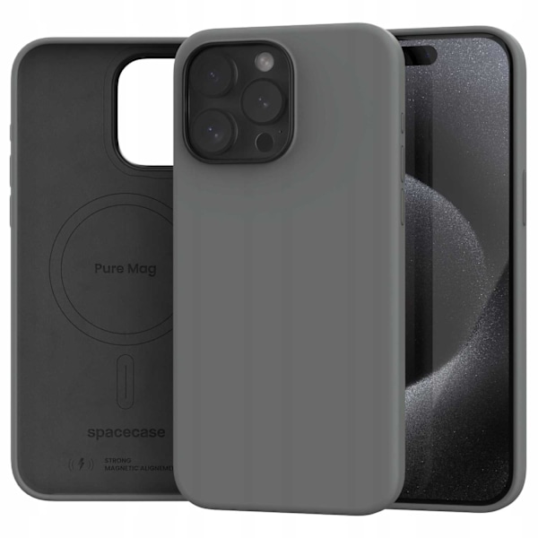 Spacecase Case Cover Till Iphone 15 Pro Max Sc Pure Mag Grå