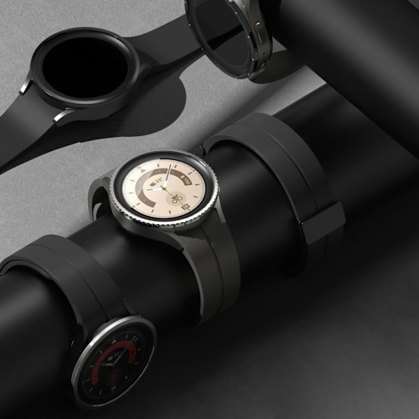 Ringke Bezel Styling Deksel for Samsung Galaxy Watch 5 Pro 45mm rustfritt stål ytterdeksel Edge Black