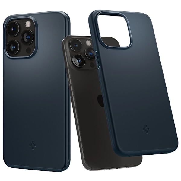 SPIGEN THIN FIT ETUI TIL IPHONE 15 PRO MAX - SORT METAL