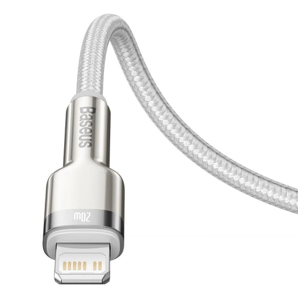 Baseus Cafule Series Metal Data USB-C / Lightning 20W PD-kabel 1 m - hvit
