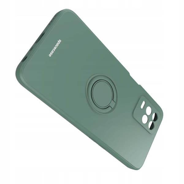 Spacecase Silikonecase Ring For Realme 8 5G Mörkgrön