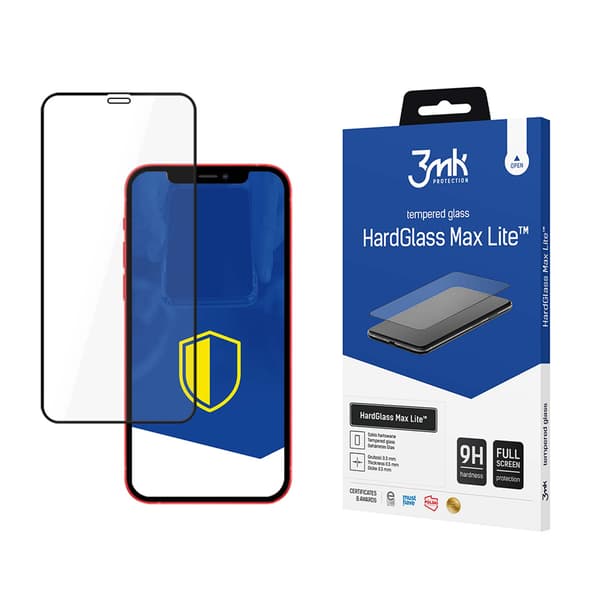 APPLE IPHONE 12 PRO MAX SORT - 3MK HARDGLASS MAX LITE Transparent