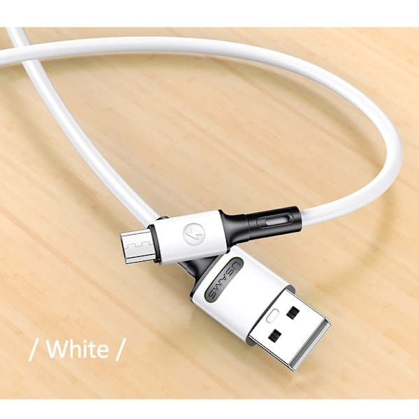 USAMS-kabel U52 microUSB 2A Snabbladdning 1m vit/vit SJ435USB01 (US-SJ435)